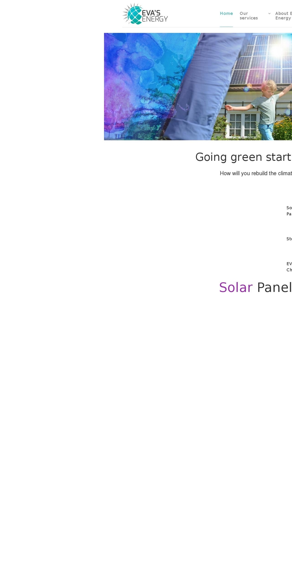 evasenergy.co.uk shopify website screenshot
