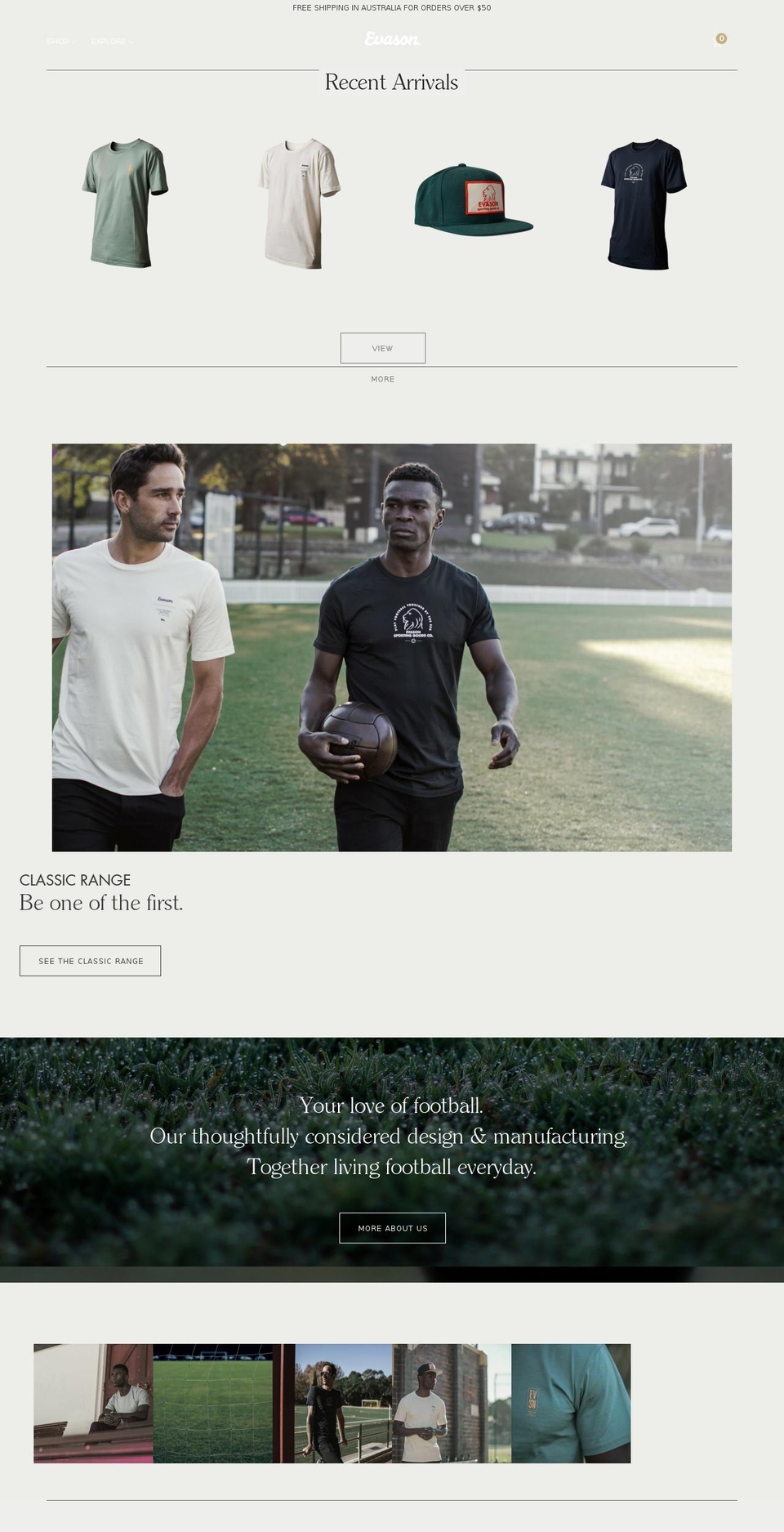 evasonshop.com — Shopify storefront screenshot
