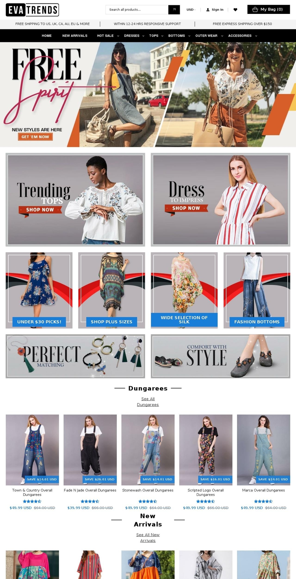 evatrends.myshopify.com shopify website screenshot