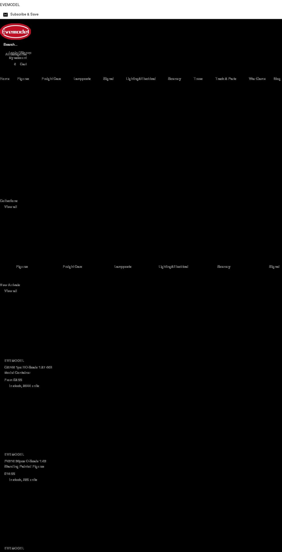 eve-modeler.com shopify website screenshot