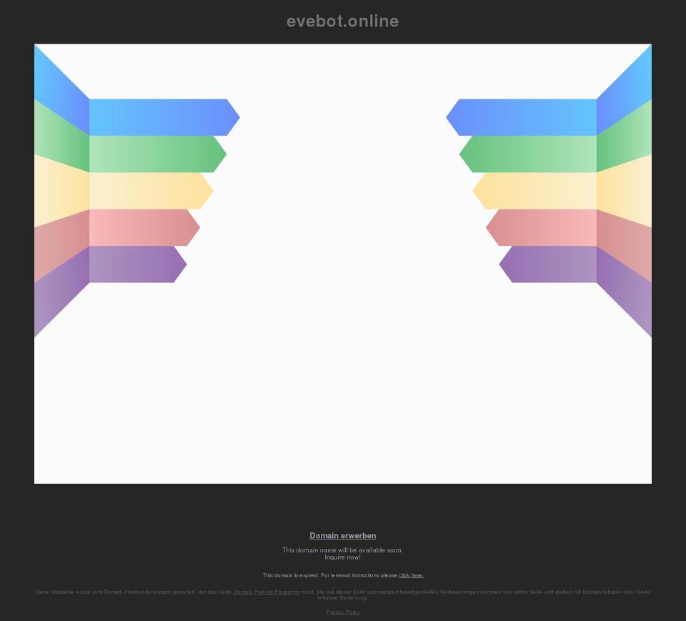 evebot.online shopify website screenshot