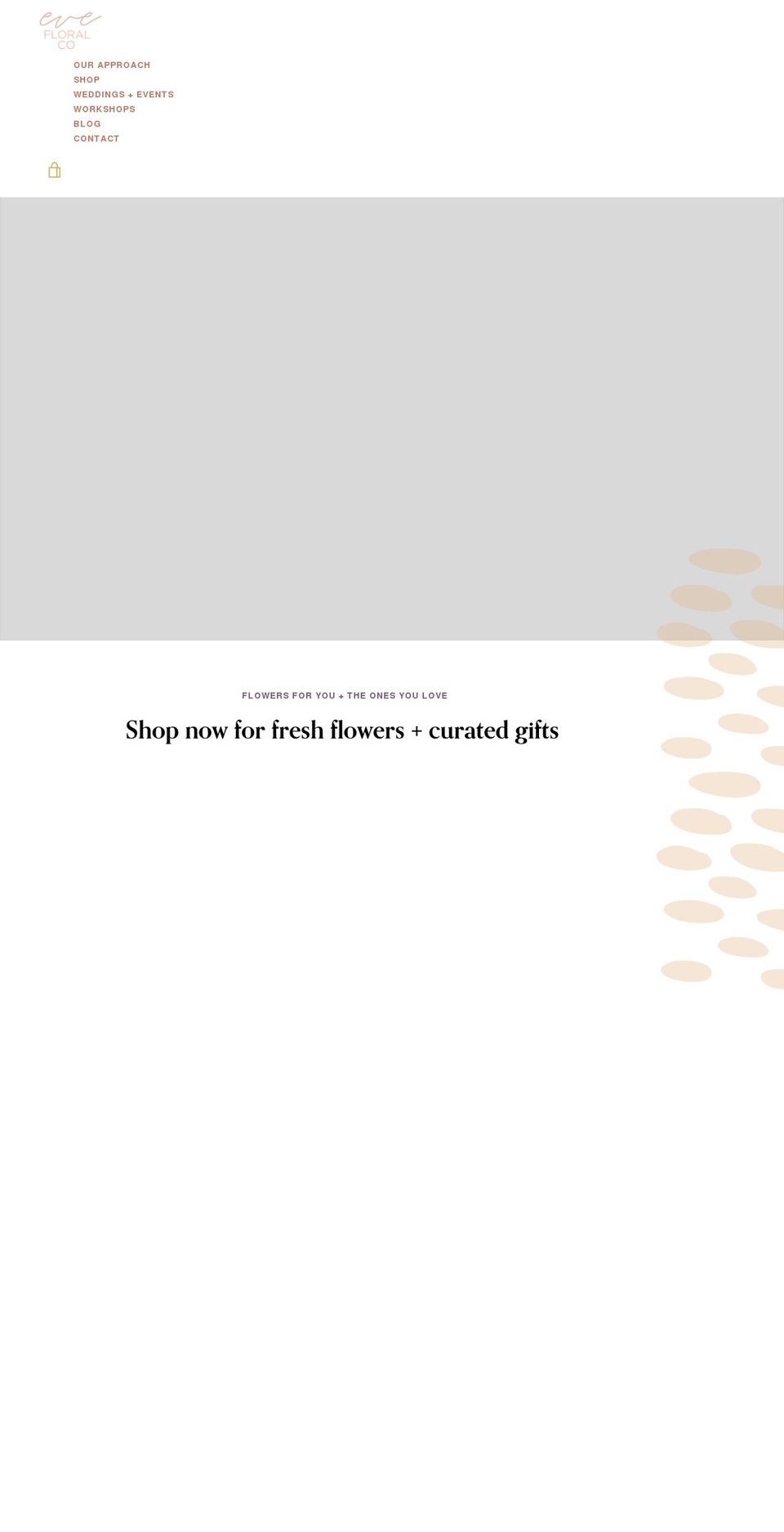 Basis Shopify theme site example evefloralco.com