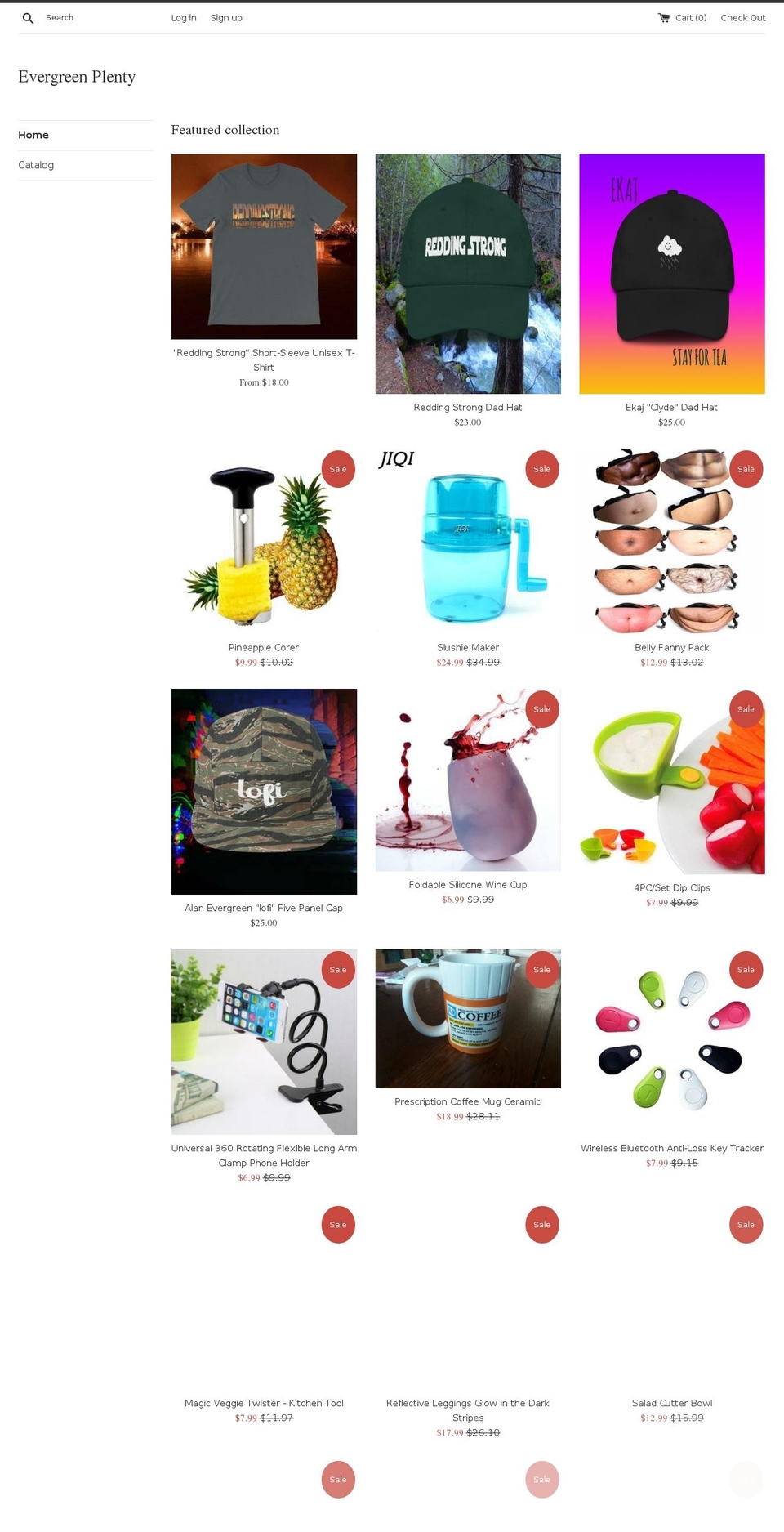 evegreenplenty.com — Shopify storefront screenshot
