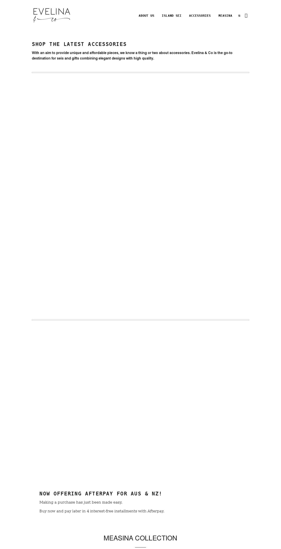 evelina.com.au shopify website screenshot