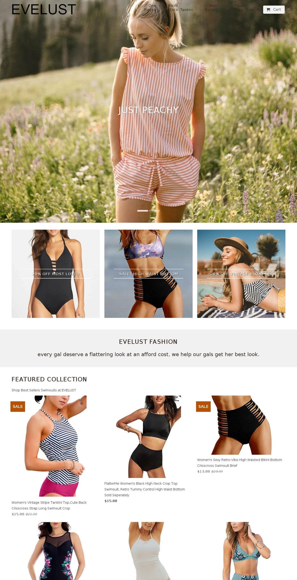 evelust.com — Shopify storefront screenshot