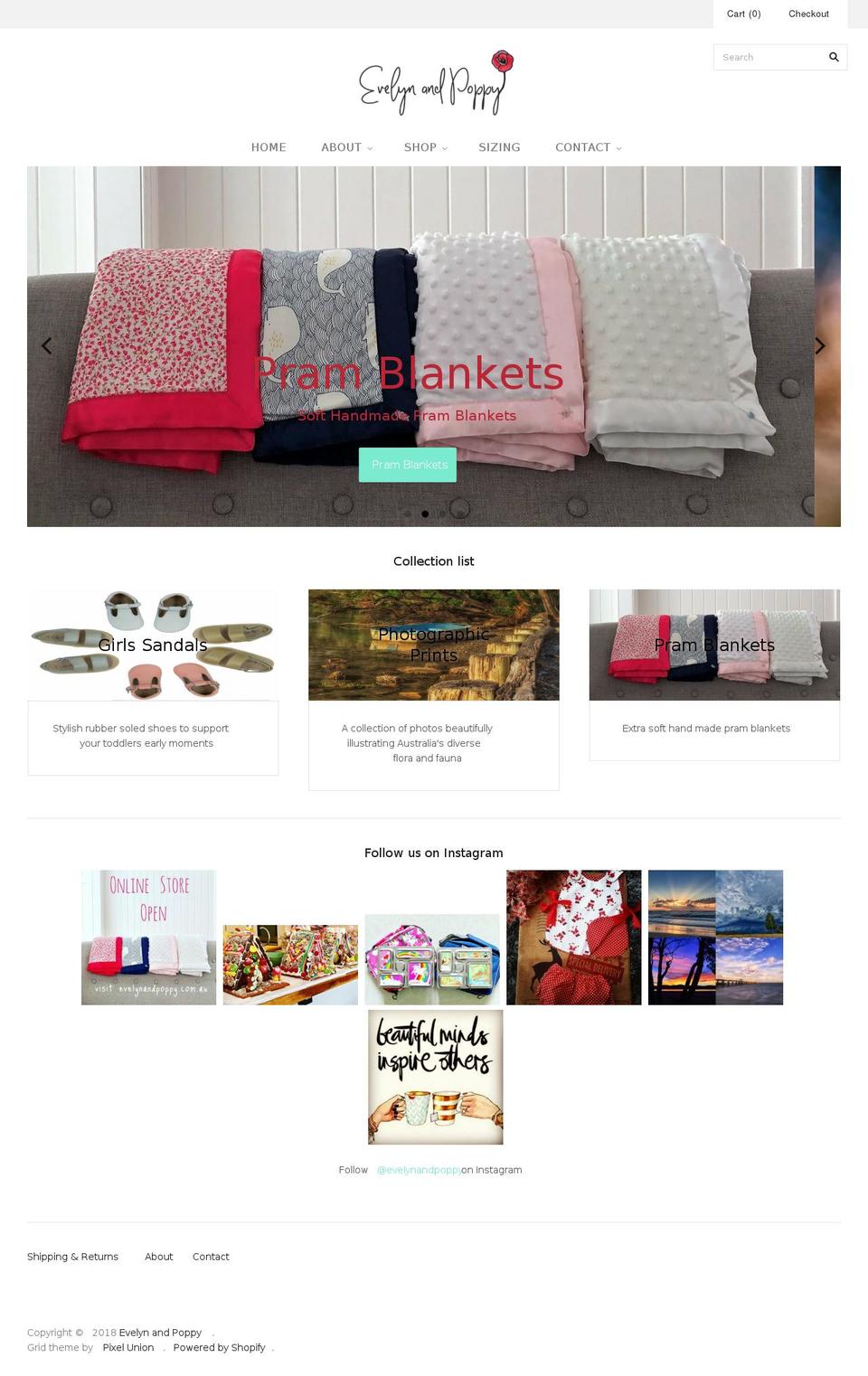evelynandpoppy.com — Shopify storefront screenshot