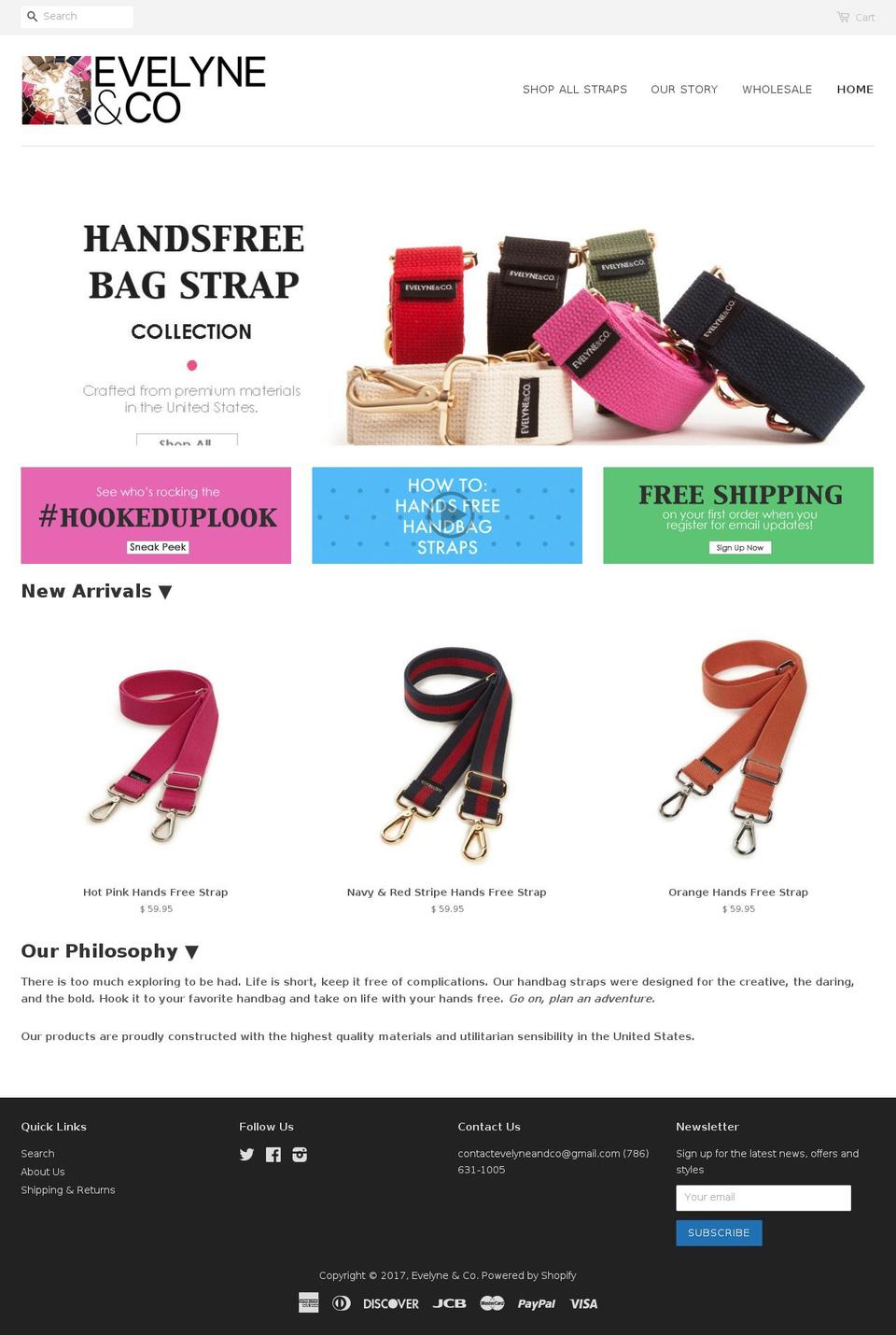 evelyneandco.com shopify website screenshot