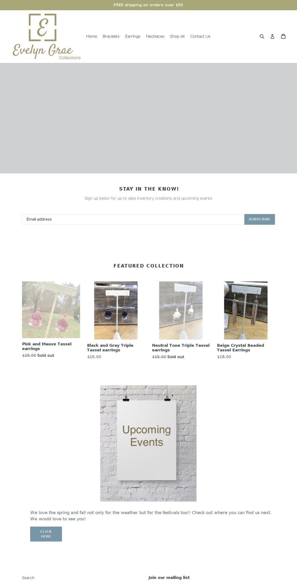 evelyngrae.com shopify website screenshot