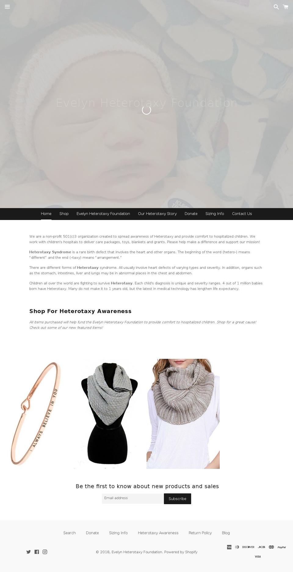 evelynmary.com shopify website screenshot