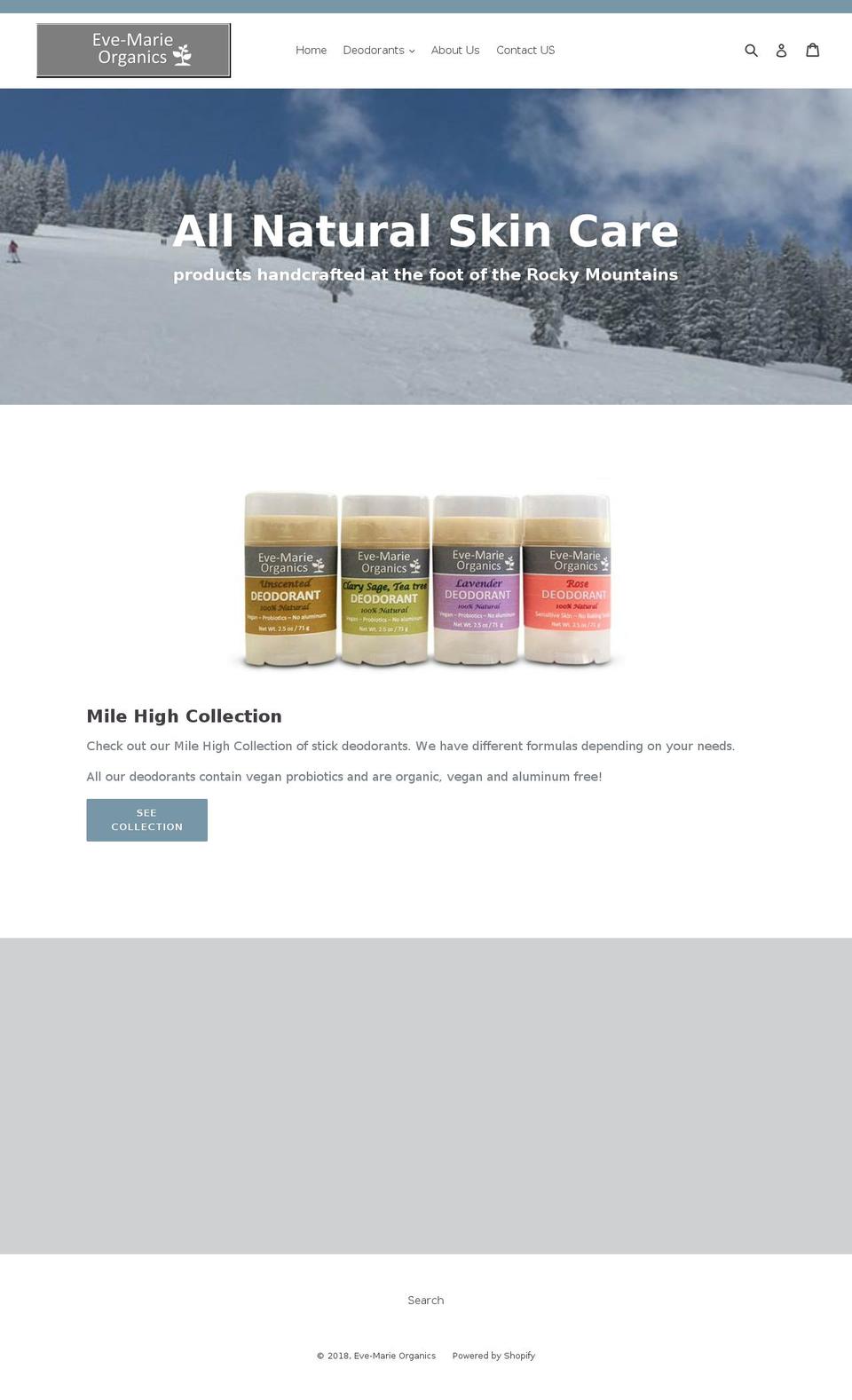 evemarieorganics.com — Shopify storefront screenshot