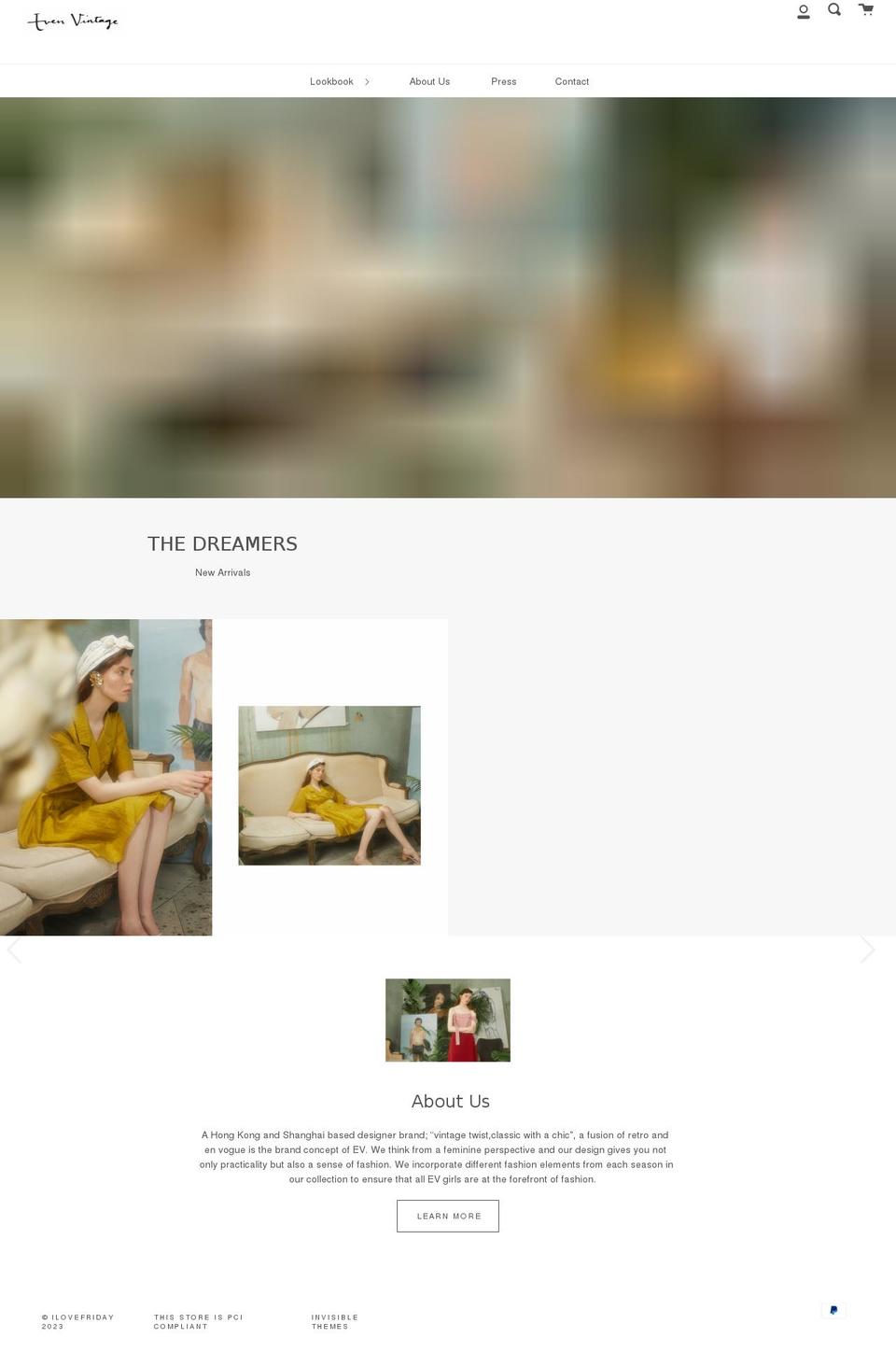 even-vintage.com shopify website screenshot