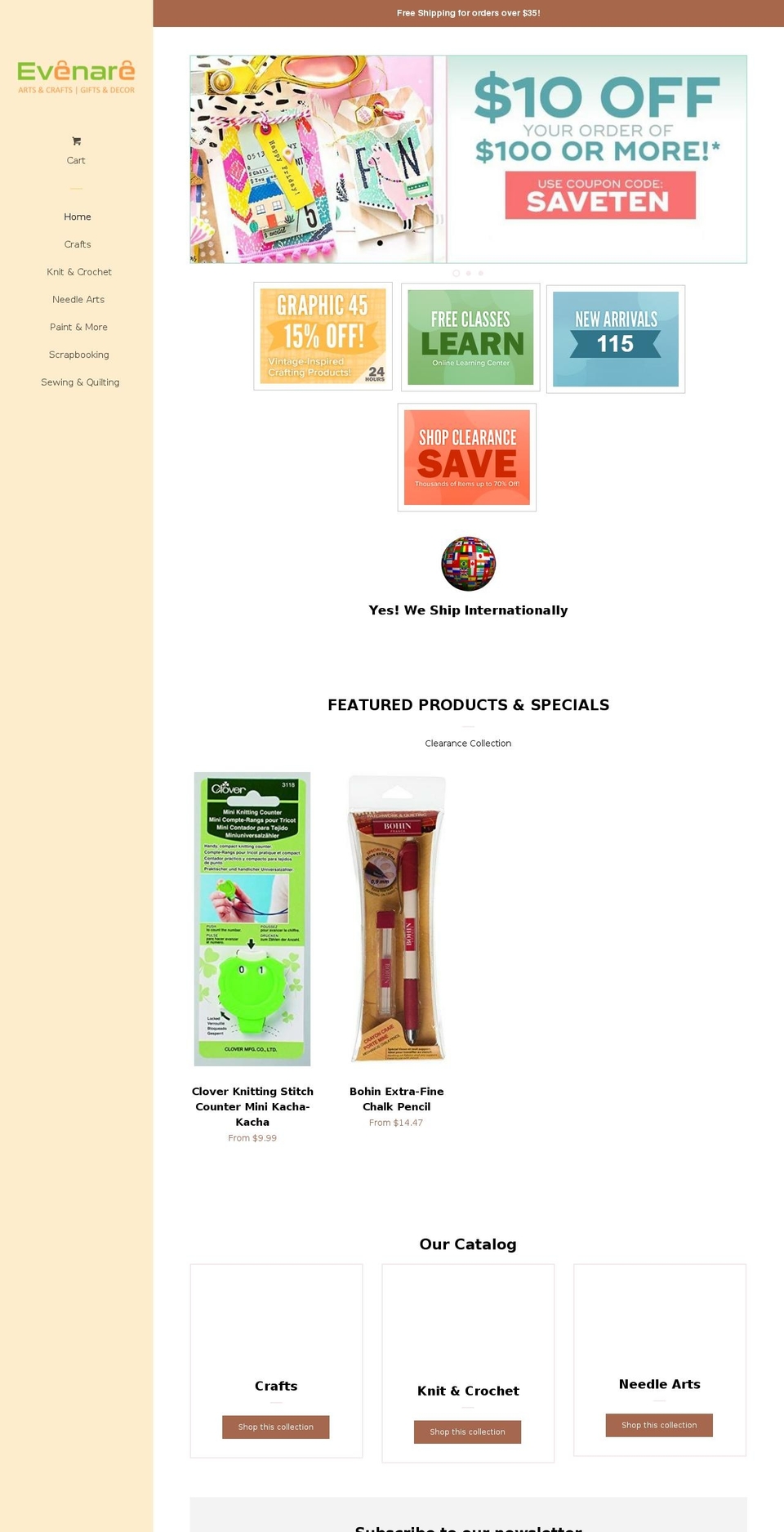 evenare.com — Shopify storefront screenshot
