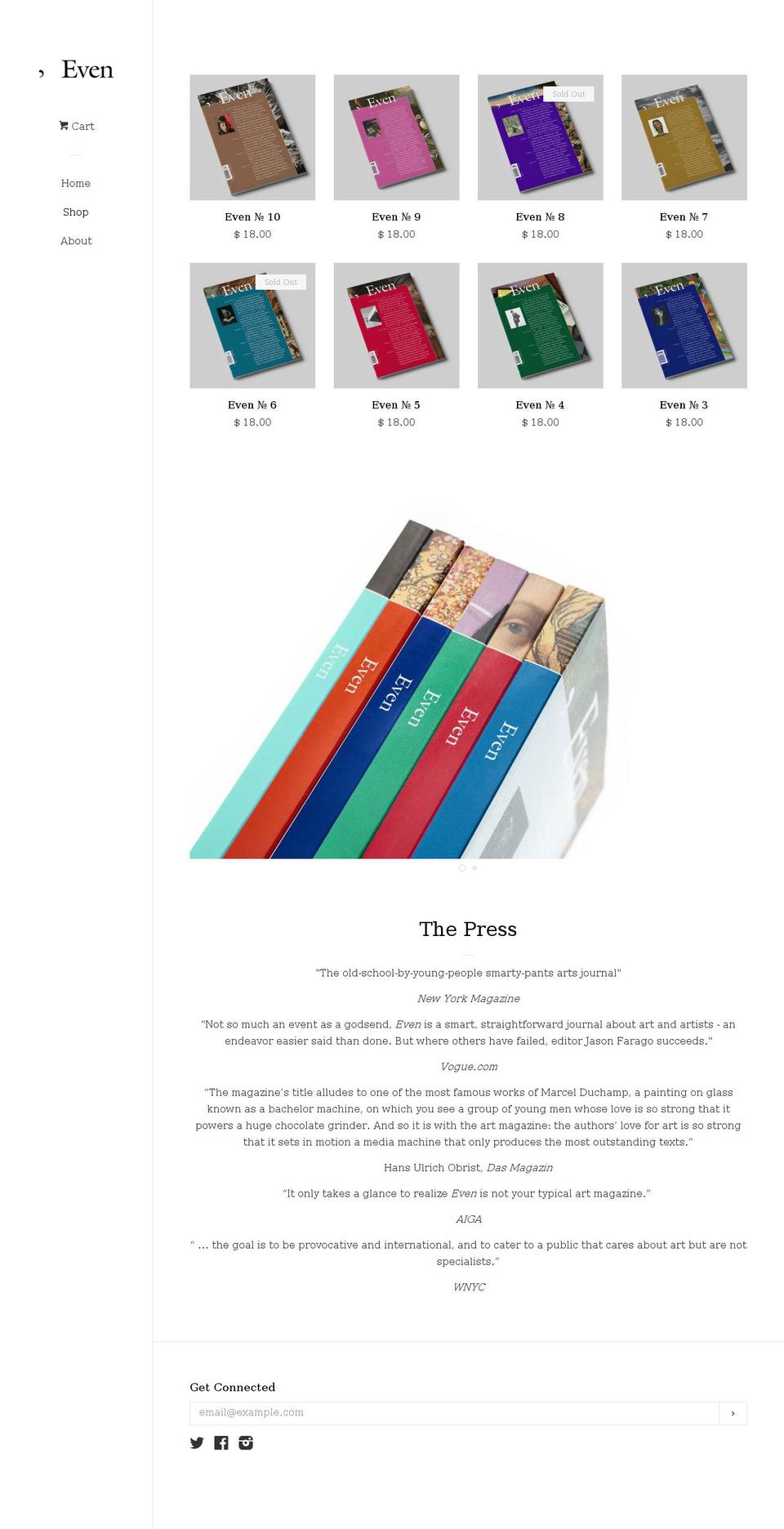 evenmagazine.myshopify.com shopify website screenshot