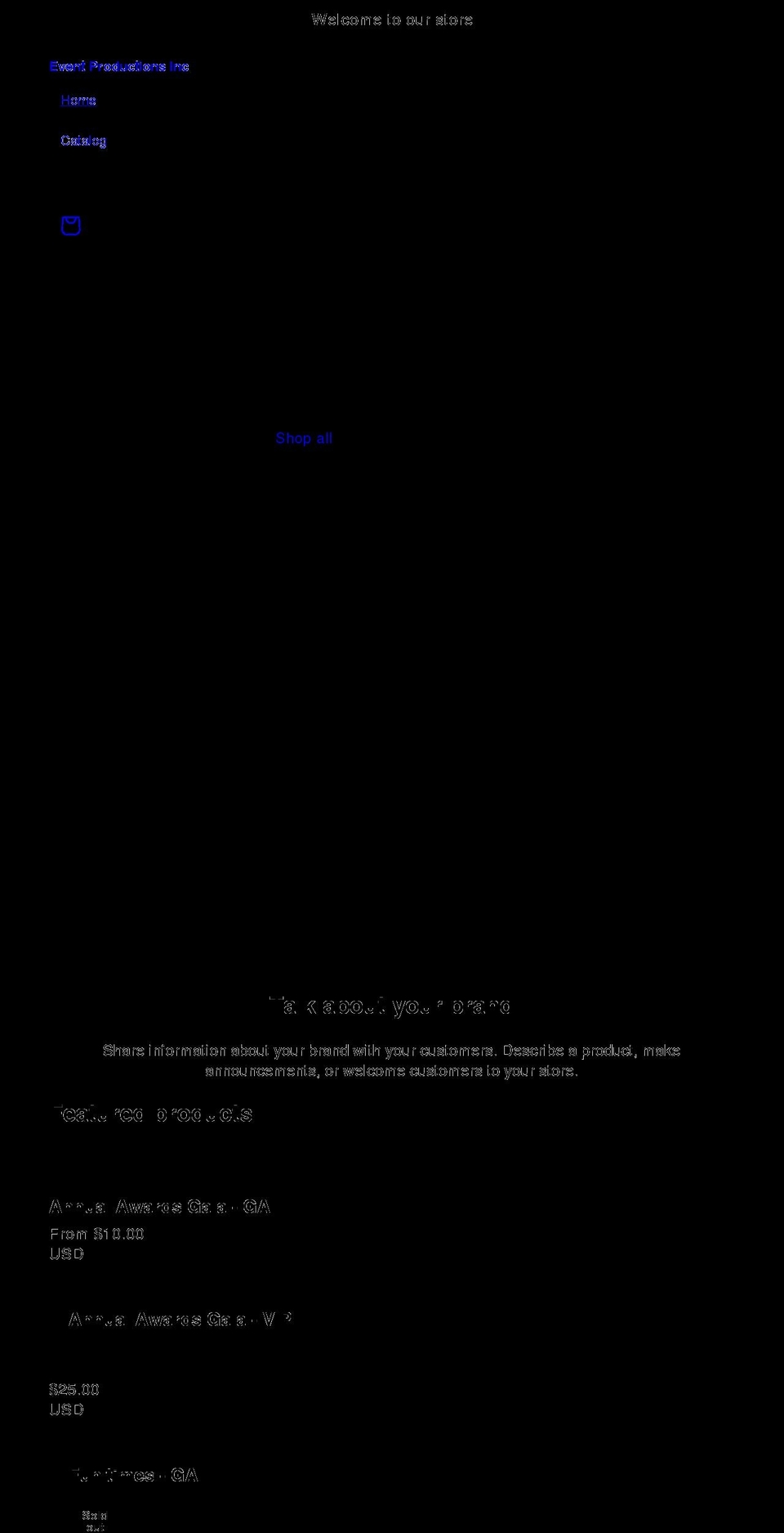 event-productions-inc.myshopify.com shopify website screenshot