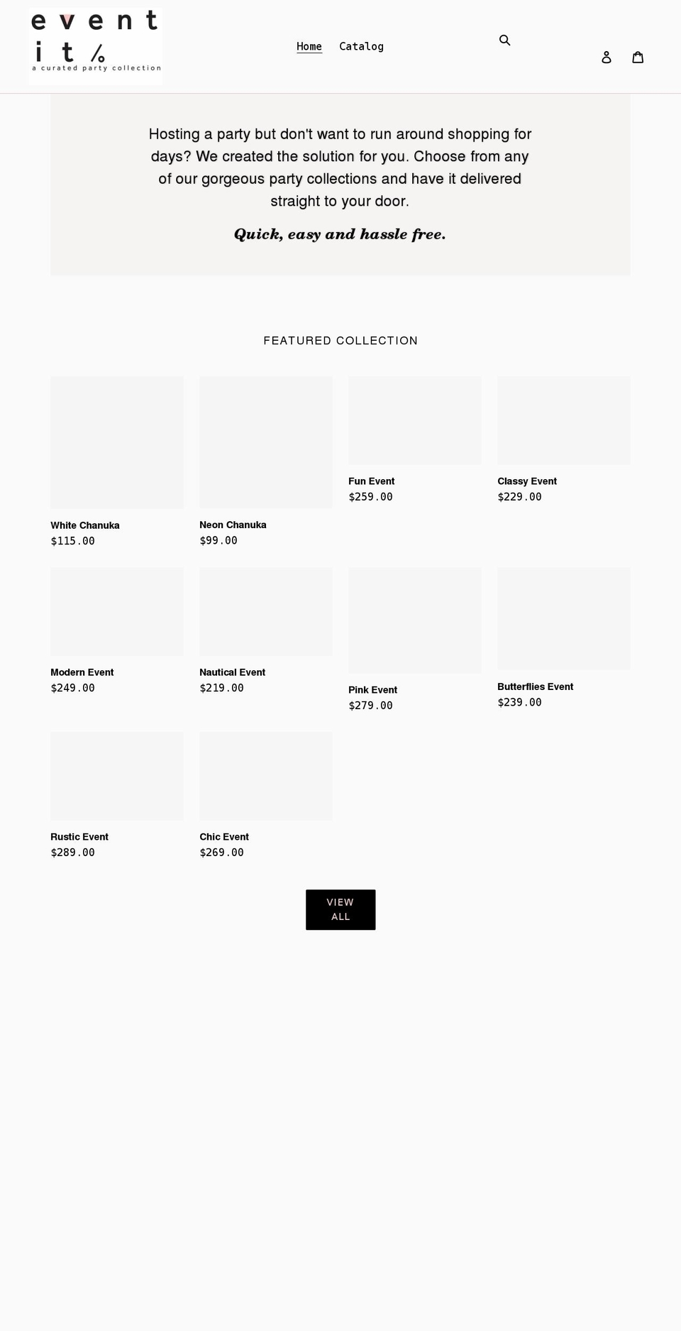 eventitnj.com shopify website screenshot
