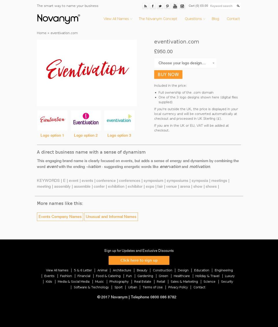 eventivation.com shopify website screenshot