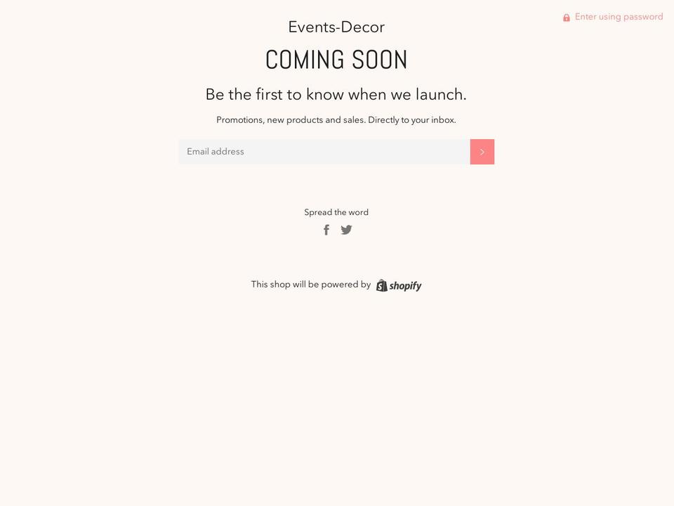 events-decor.com — Shopify storefront screenshot