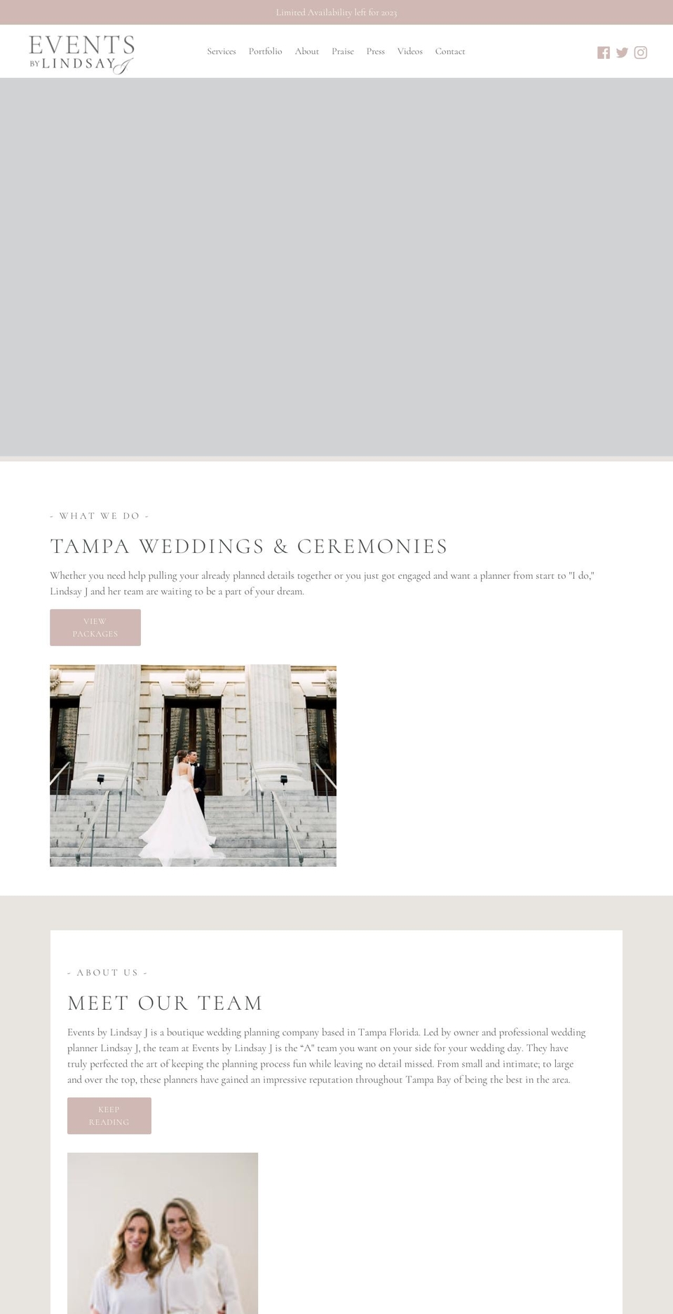 Burlap to Lace Shopify theme site example eventsbylj.com
