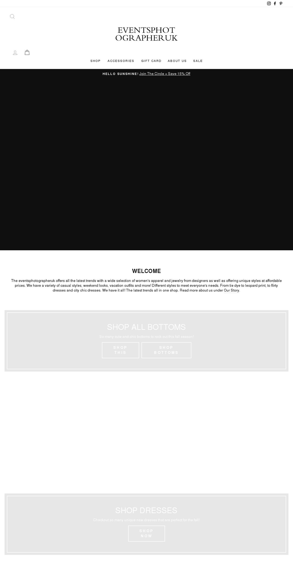 eventsphotographeruk.com shopify website screenshot