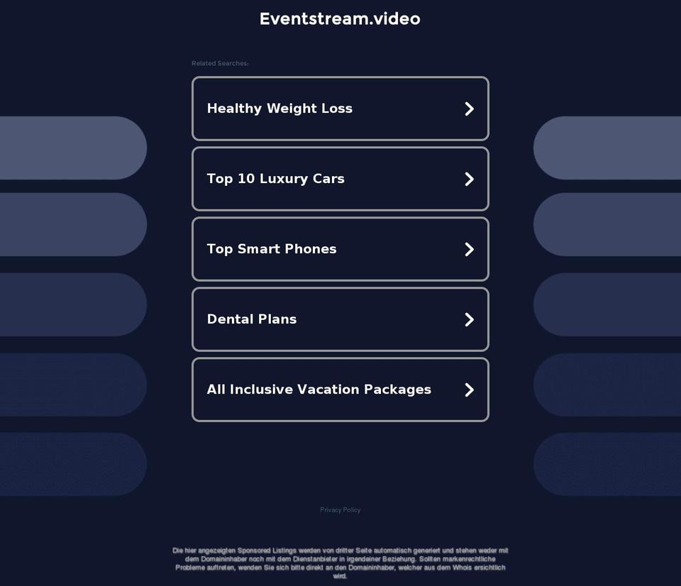 eventstream.video shopify website screenshot