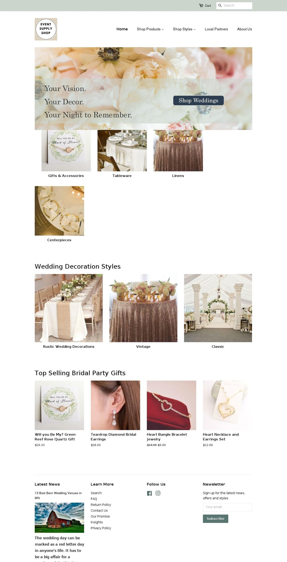 eventsupplyshop.com — Shopify storefront screenshot