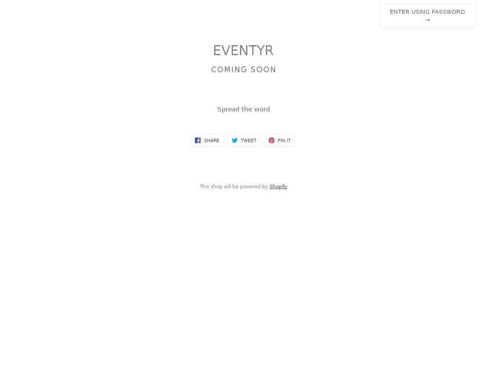 eventyrdesign.com — Shopify storefront screenshot