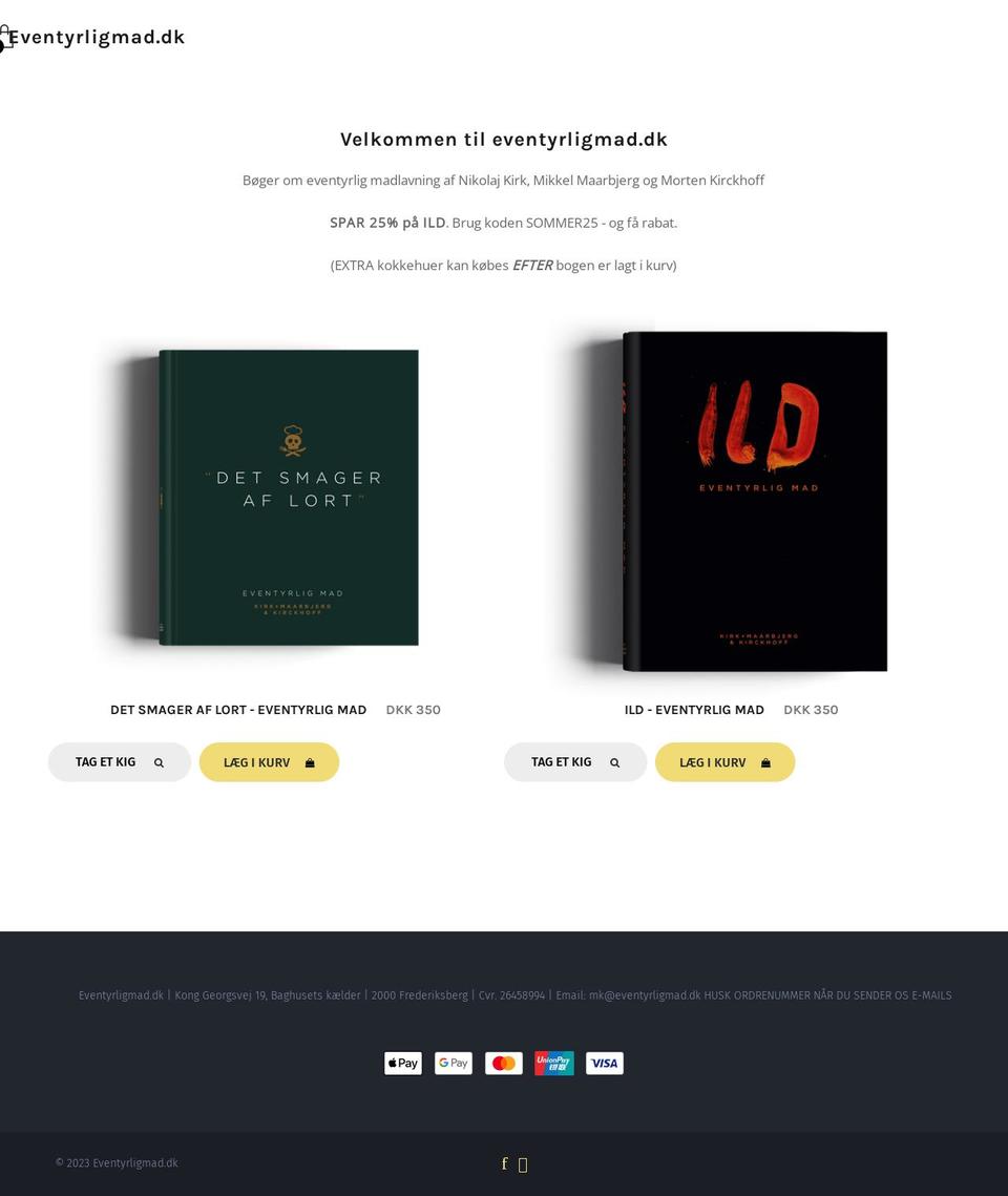 eventyrligmad.dk shopify website screenshot