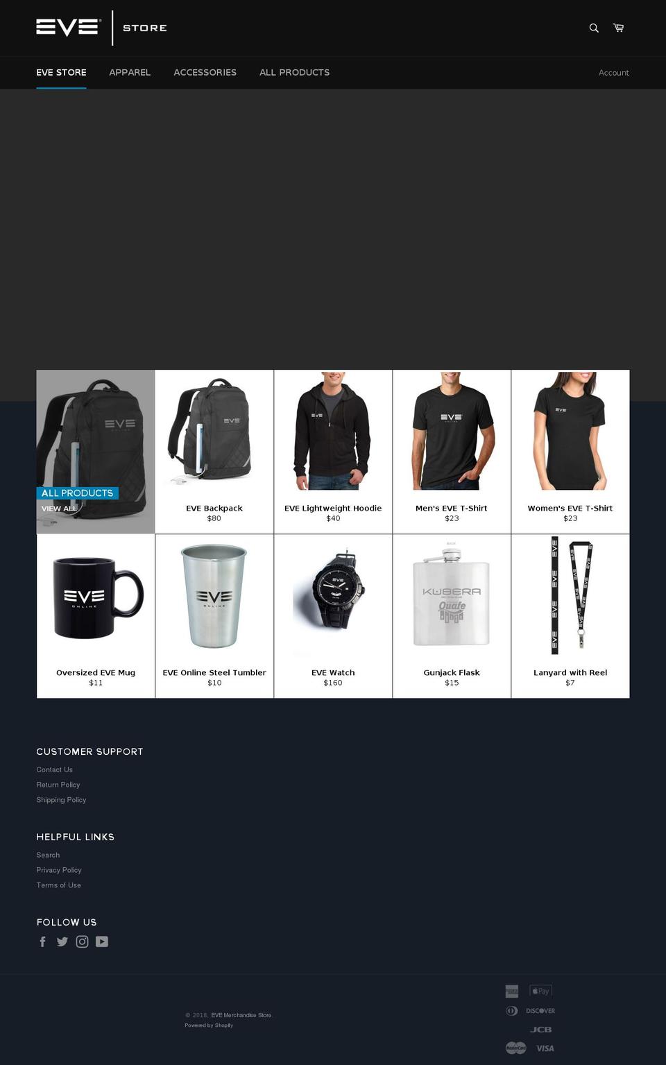 eveonline-merchandise-store.myshopify.com shopify website screenshot