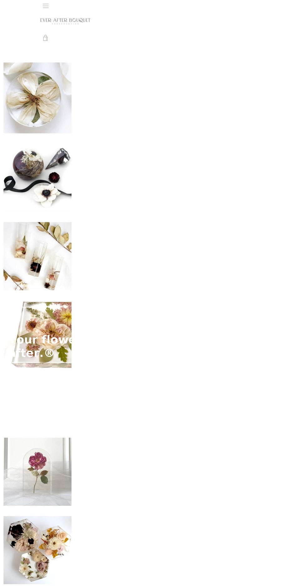 everafterbouquet.com shopify website screenshot