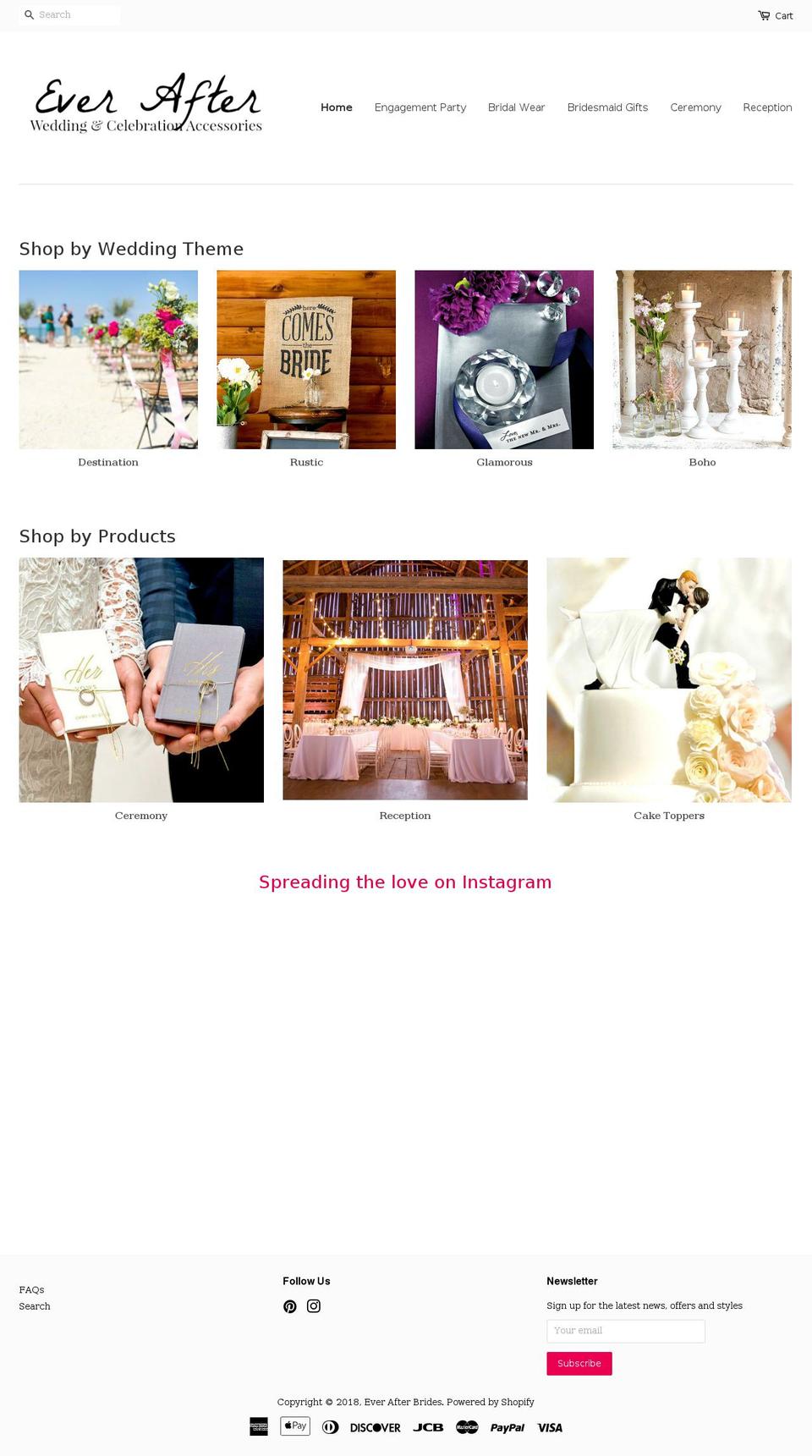 everafterbrides.com shopify website screenshot