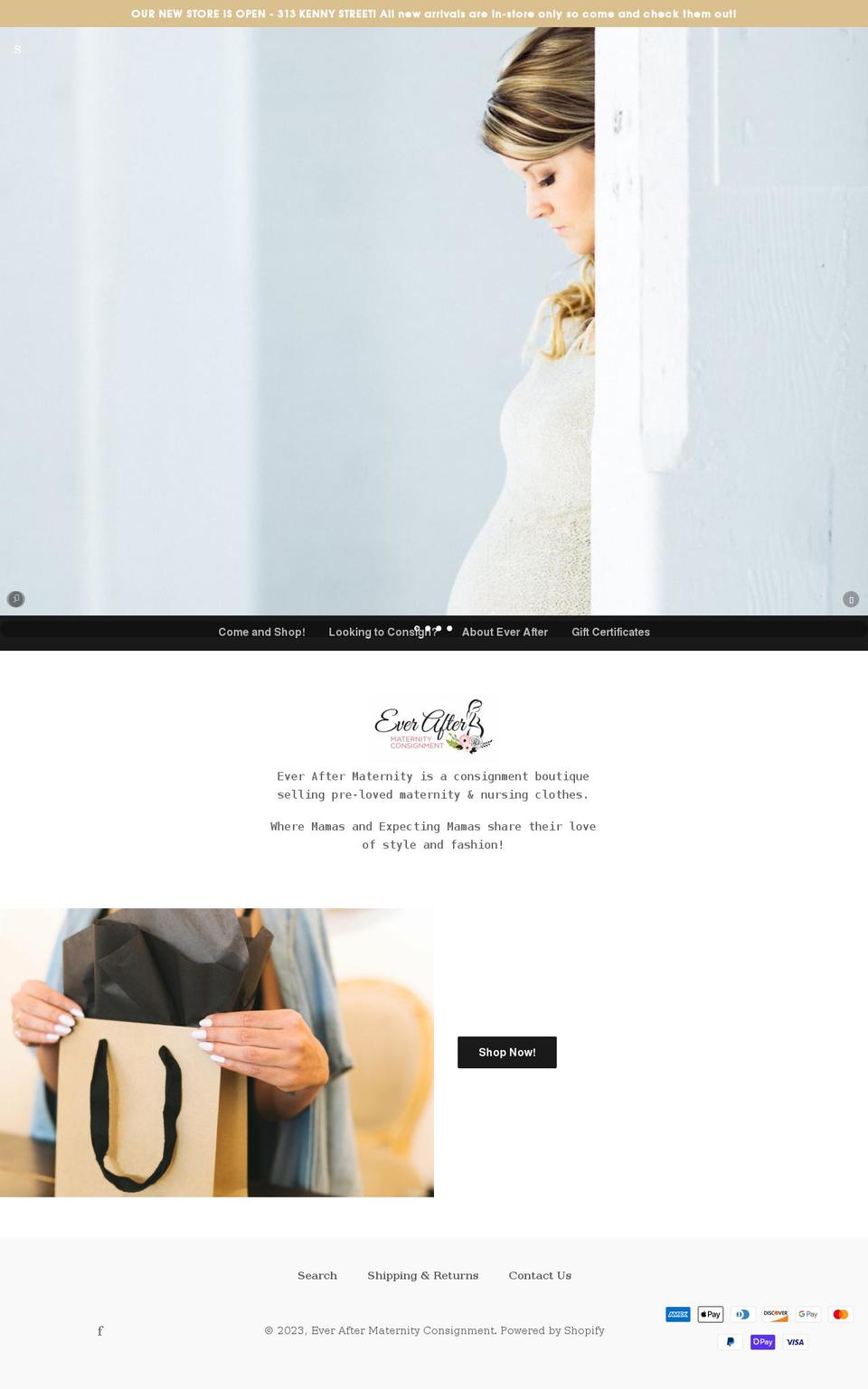 everaftermaternity.ca shopify website screenshot
