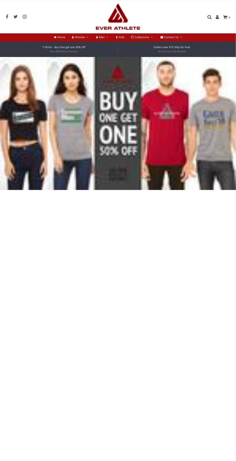 everathlete.com — Shopify storefront screenshot