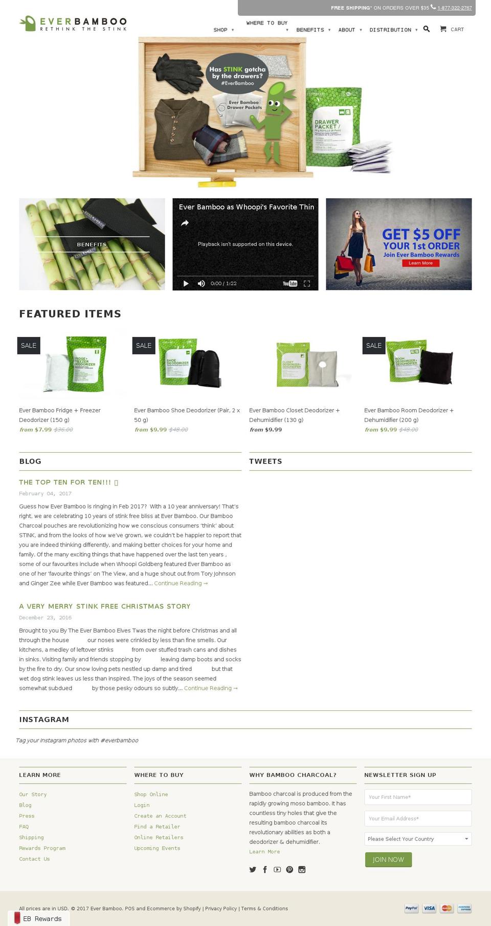 everbamboo.ca shopify website screenshot