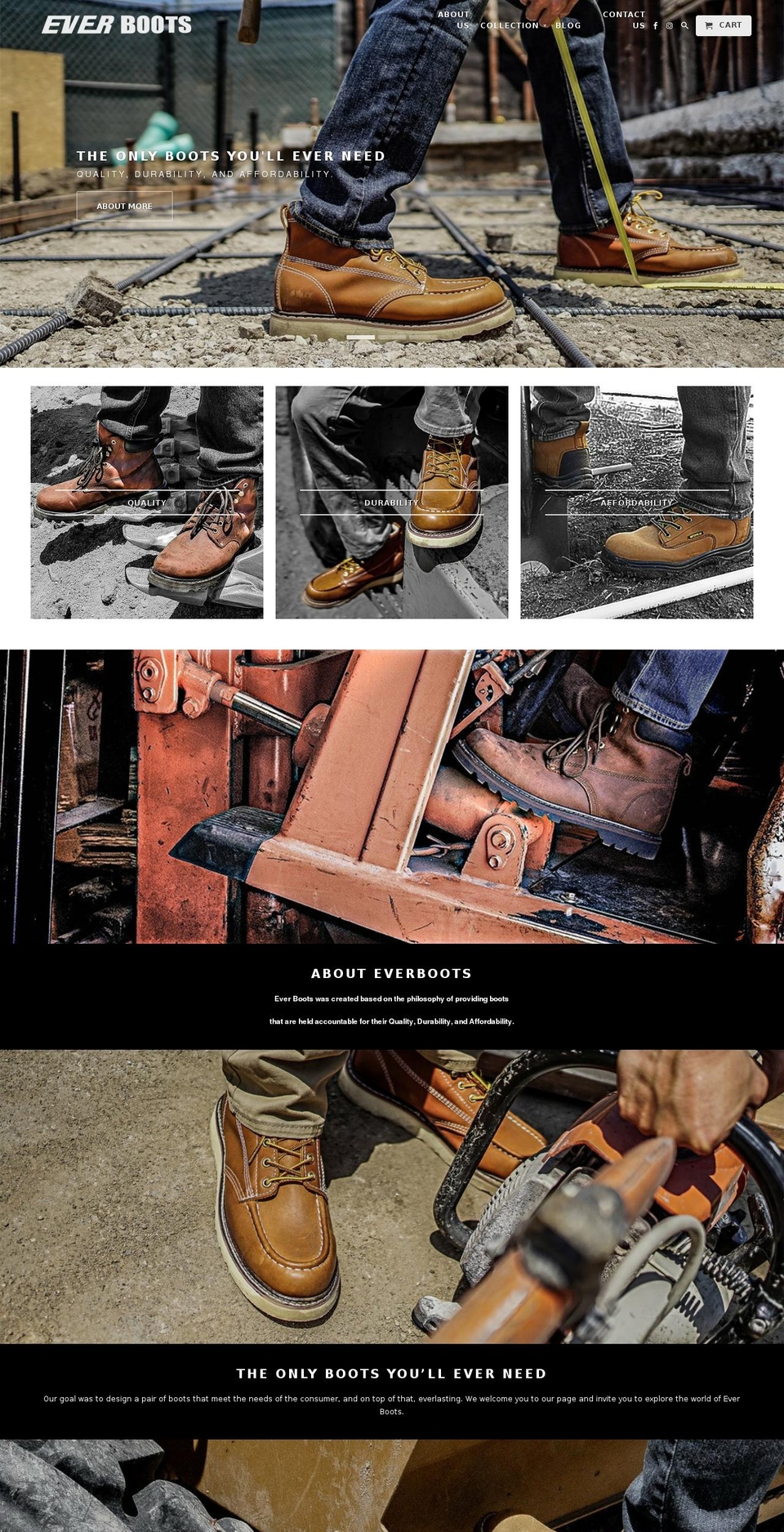 everboots.com — Shopify storefront screenshot