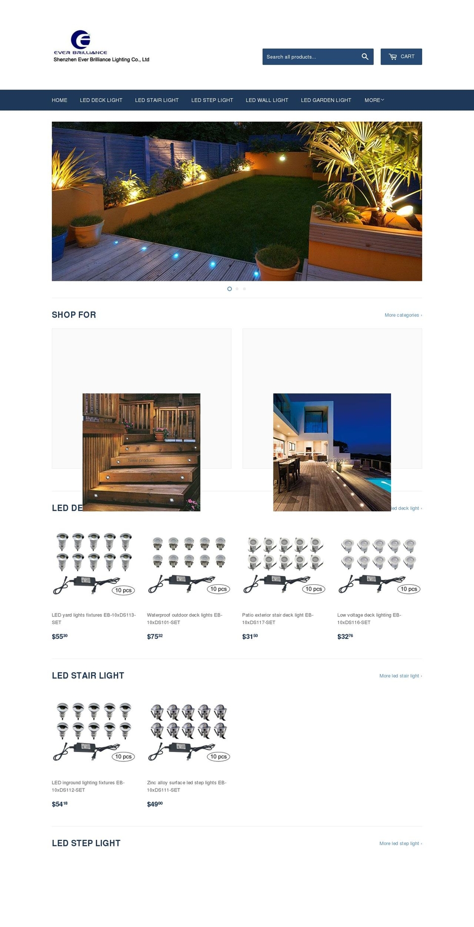 everbrilliancelighting.com — Shopify storefront screenshot