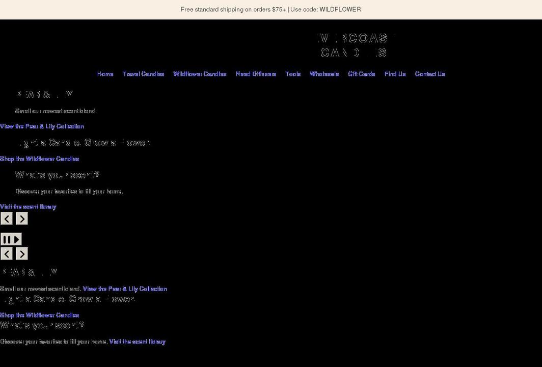 evercoastcandles.com shopify website screenshot