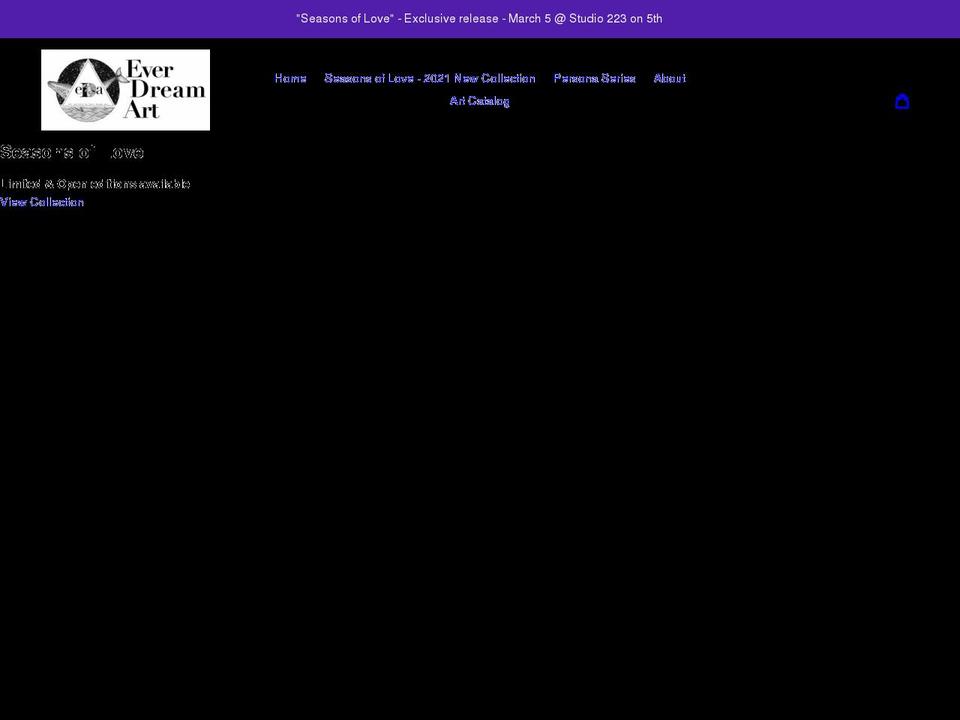 everdreamart.com shopify website screenshot
