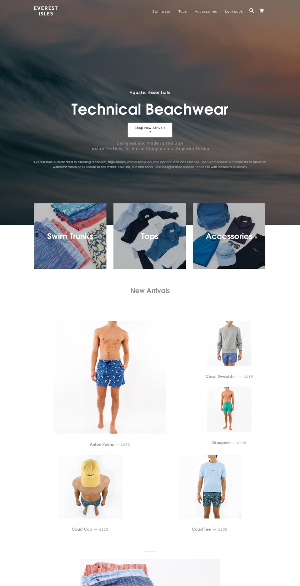 everestisles.com shopify website screenshot