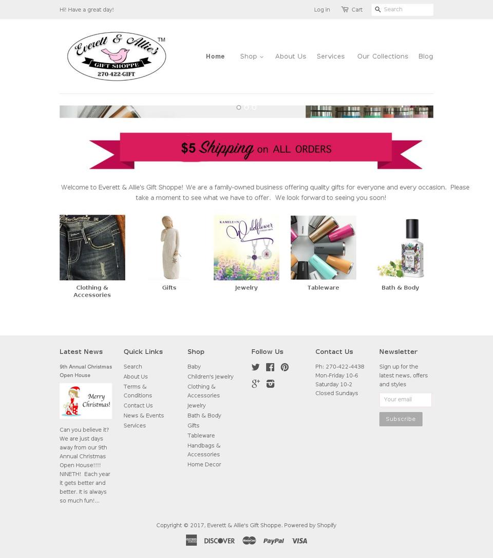 everett-allies.com shopify website screenshot