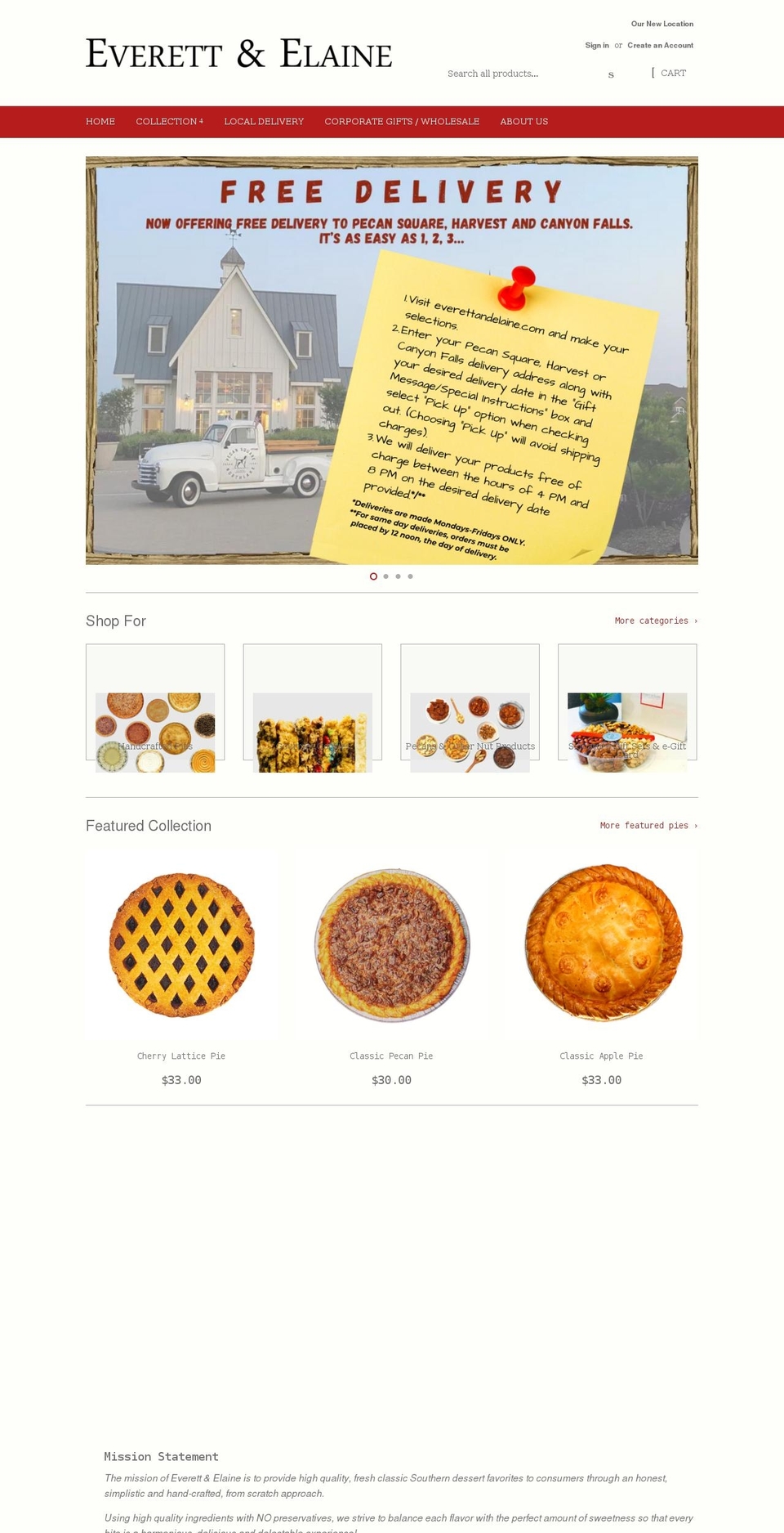 everettandelaine.com shopify website screenshot