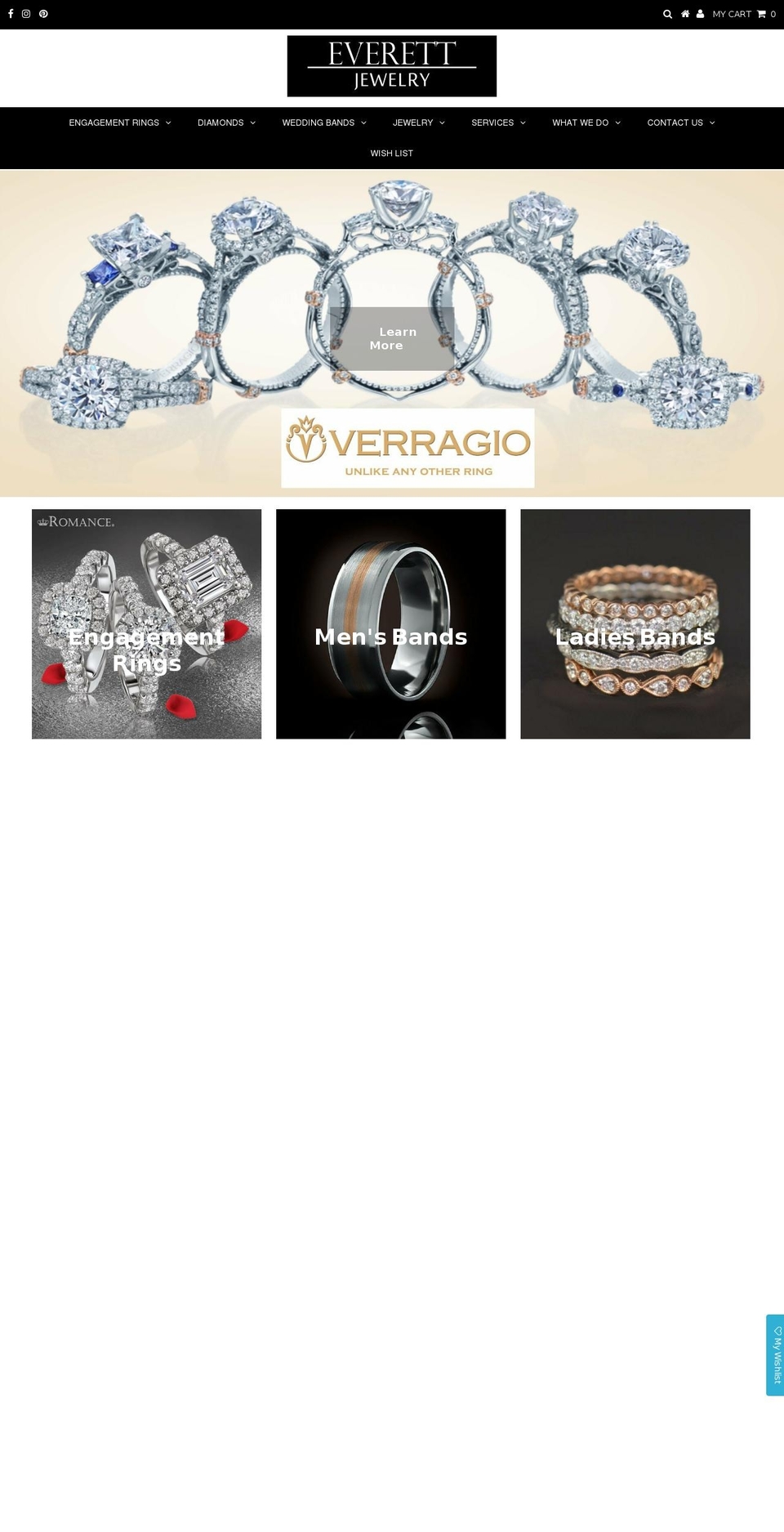 everettjewelry.net shopify website screenshot