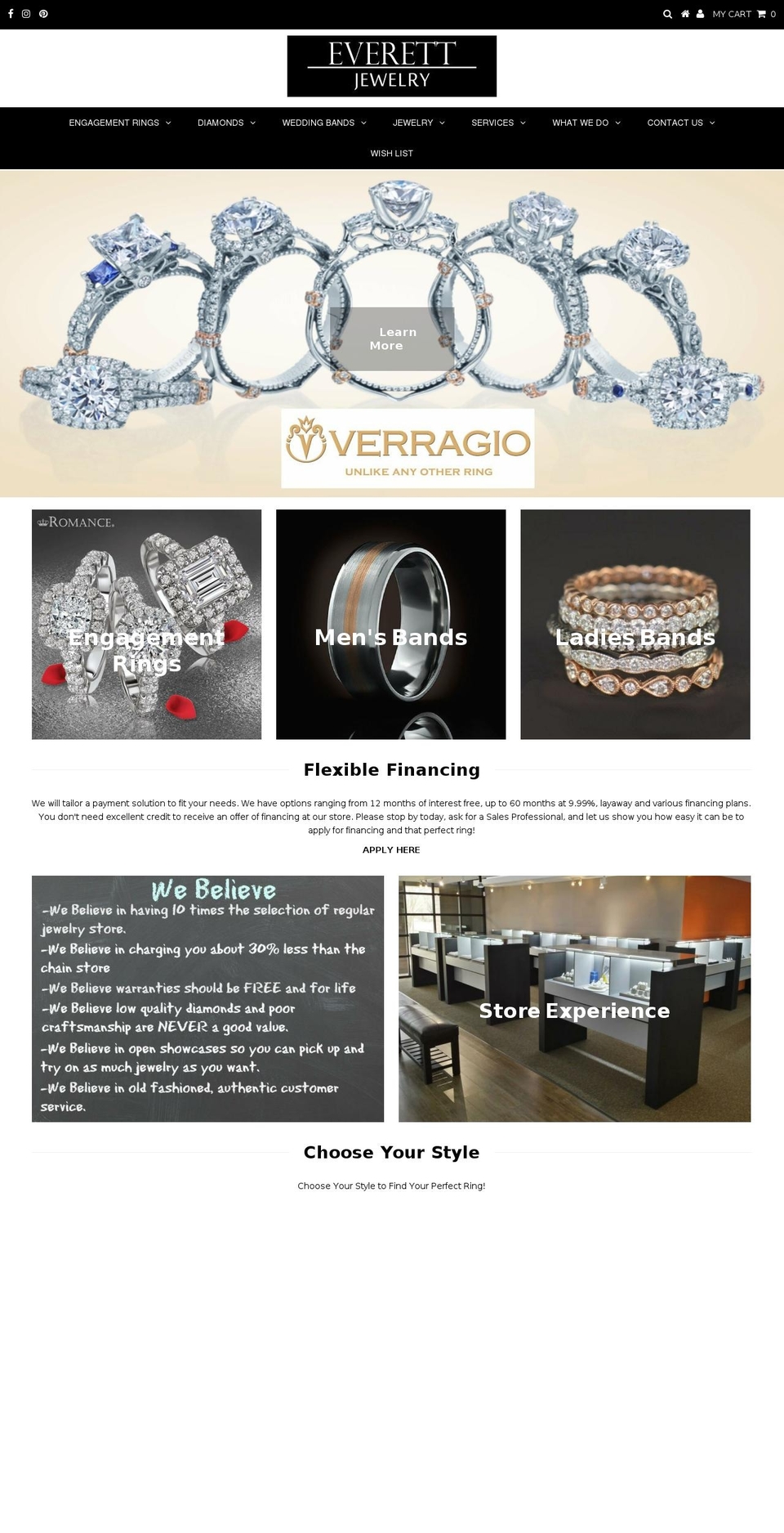 everettjewelry.org shopify website screenshot