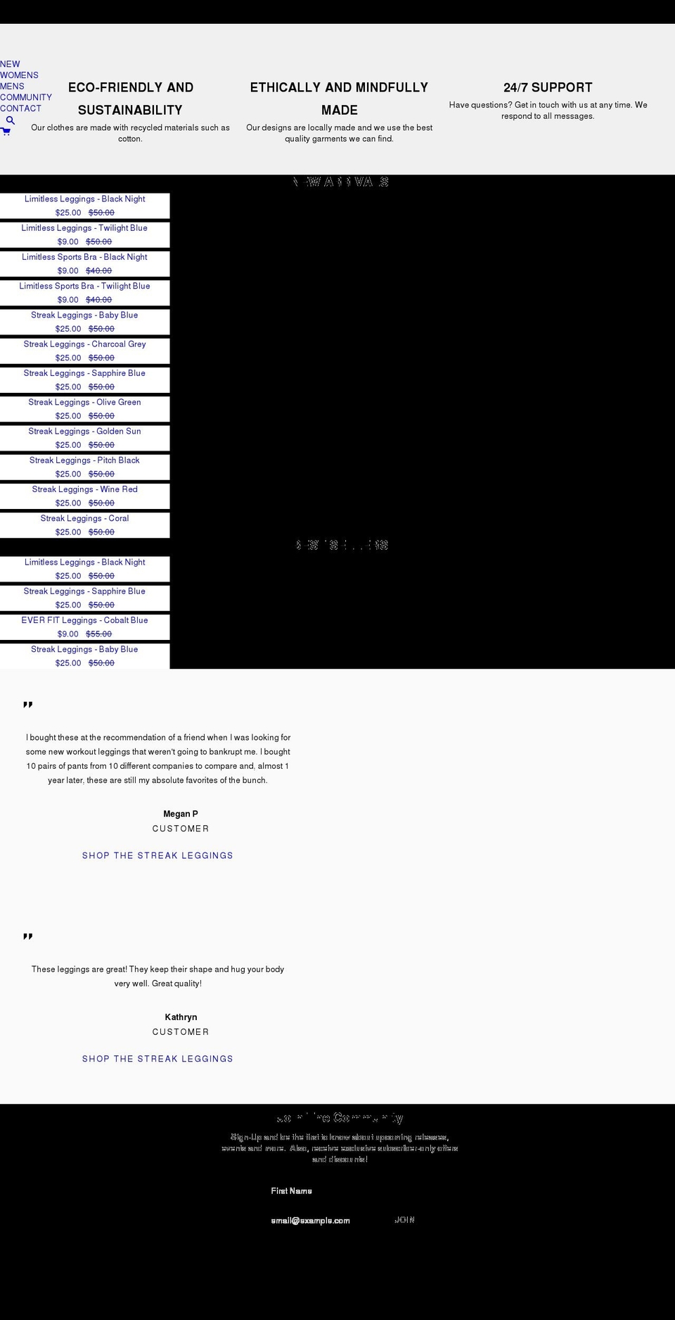 everfitwear.com shopify website screenshot