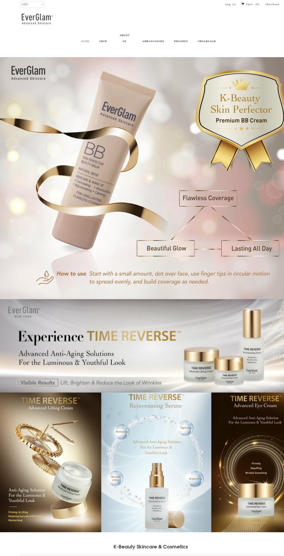everglam.com shopify website screenshot