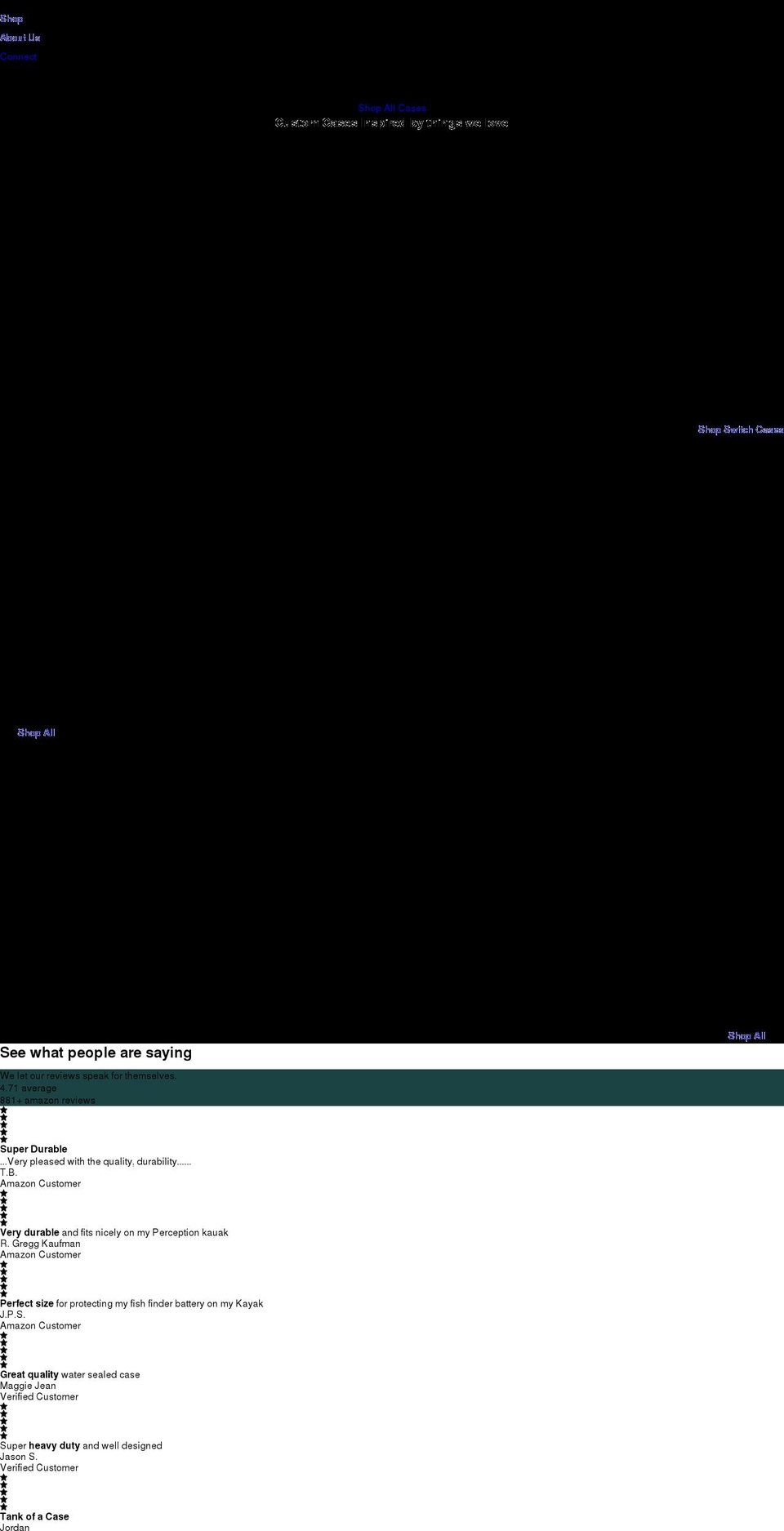evergreencases.com shopify website screenshot