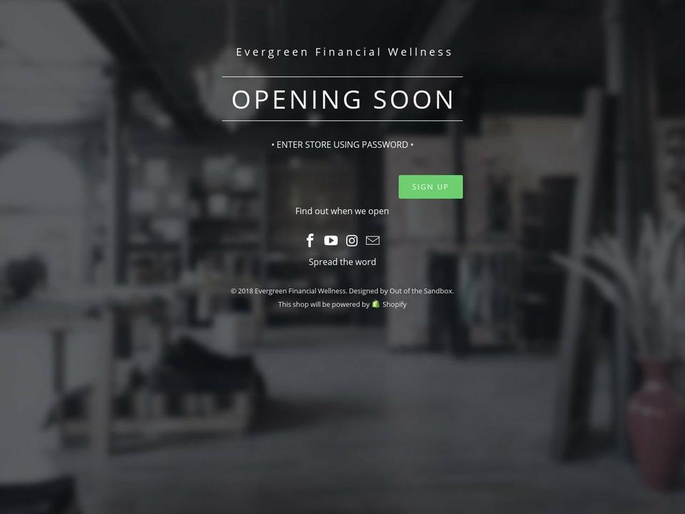 evergreenfinancialwellness.com shopify website screenshot