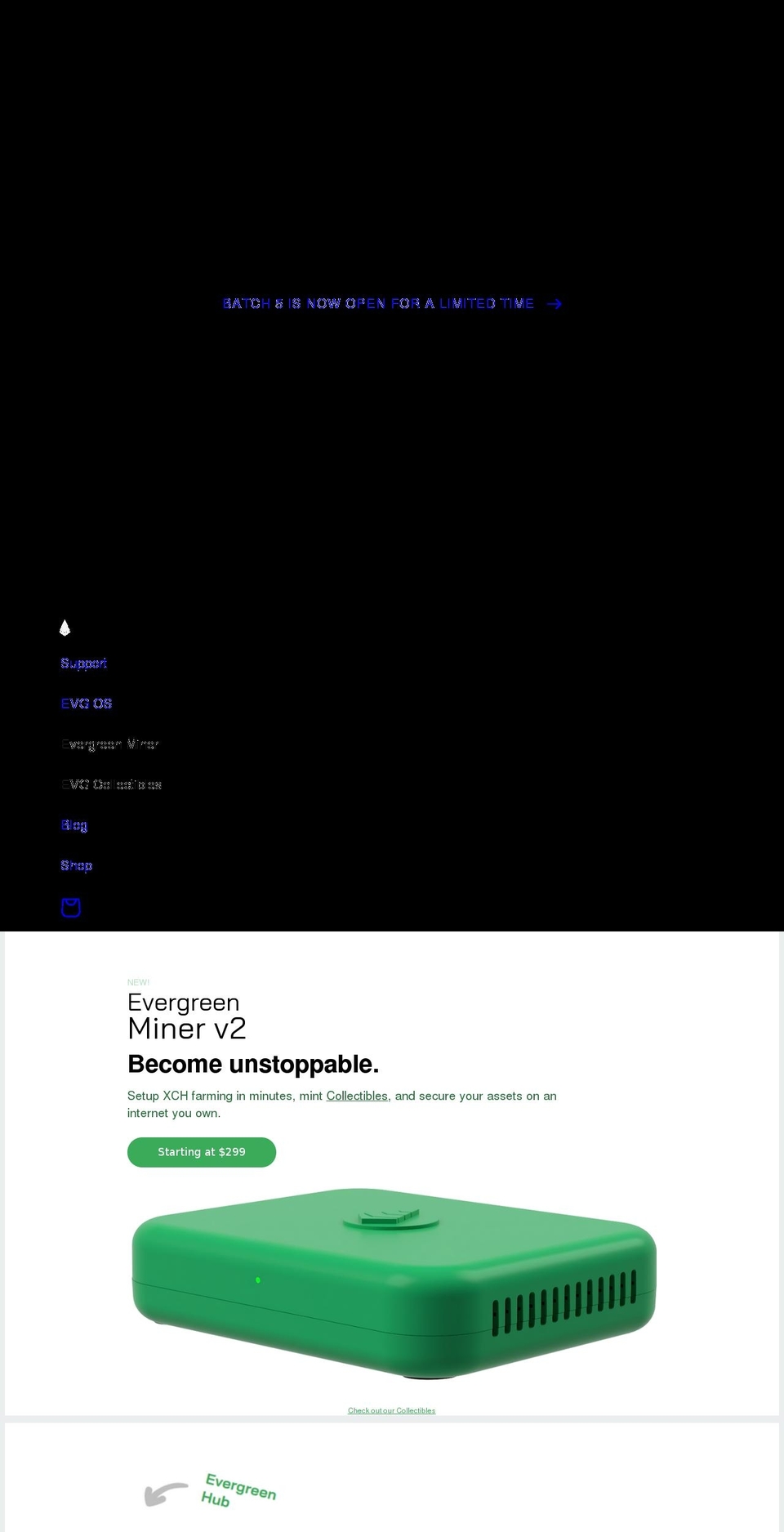 evergreenminer.com shopify website screenshot