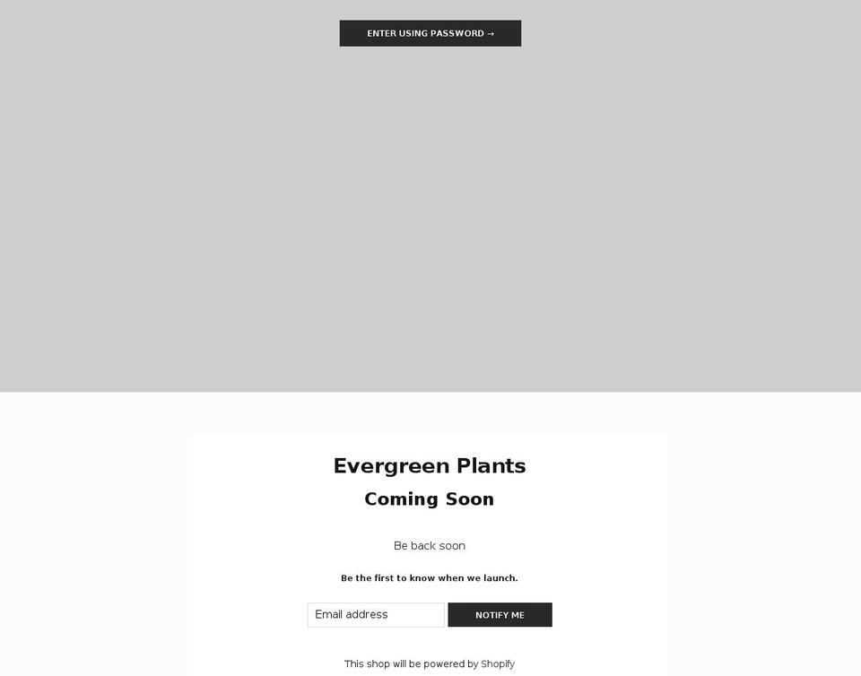 evergreenplants.com.au shopify website screenshot