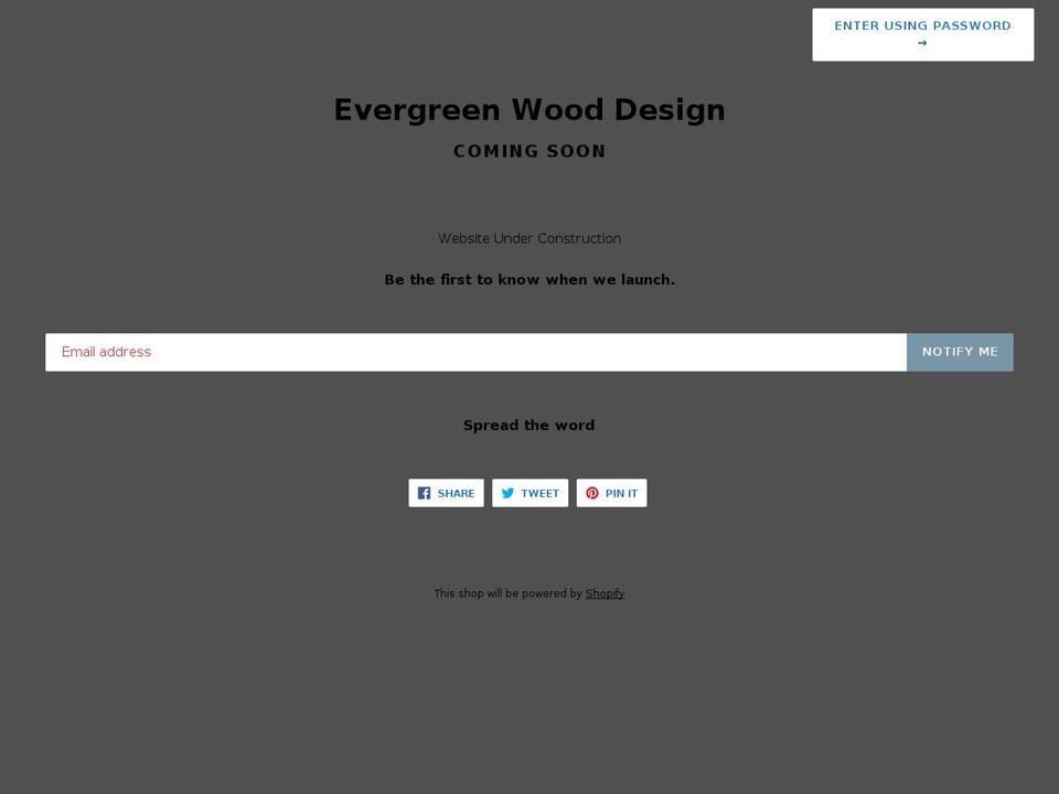 evergreenwoodshop.com — Shopify storefront screenshot