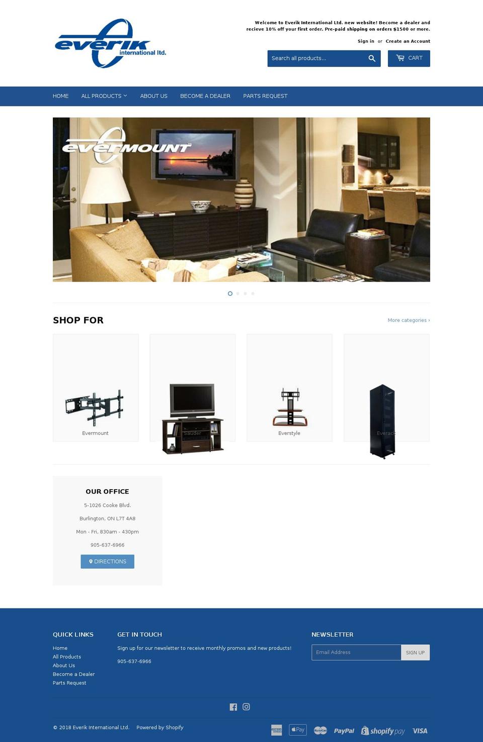 everik.com shopify website screenshot